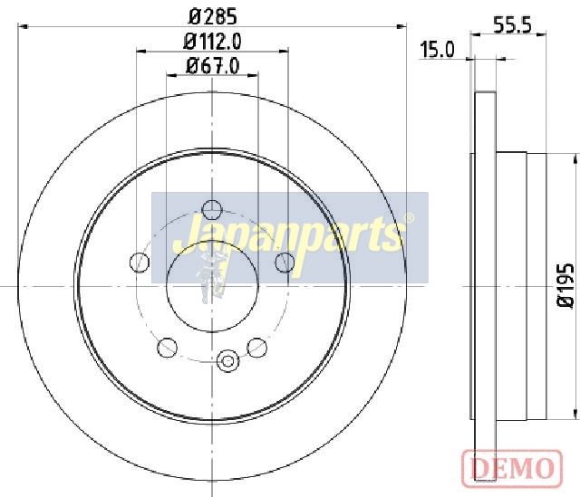 спирачен диск JAPANPARTS
