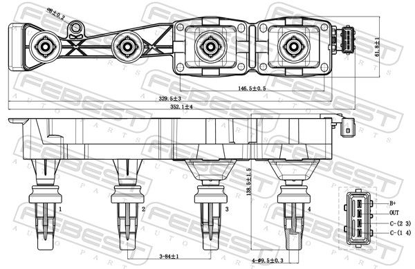 FEBEST 25640-001 Ignition Coil Unit