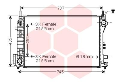 VAN WEZEL hűtő, motorhűtés 37002559