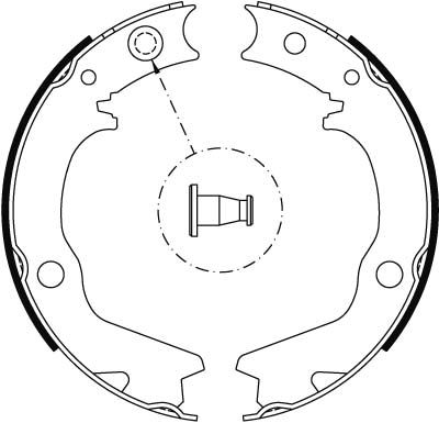 Комплект гальмівних колодок, стоянкове гальмо, Mitsubishi Eclipse Galant Lancer, Trw GS8479