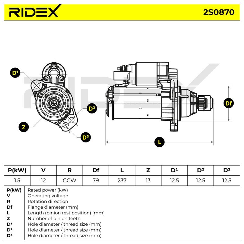 стартер RIDEX