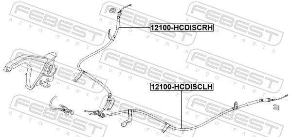 Tross, seisupidur, FEBEST 12100-HCDISCLH