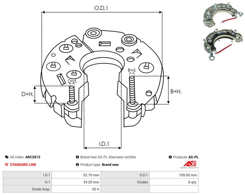 AS-PL ARC2013 Rectifier, alternator