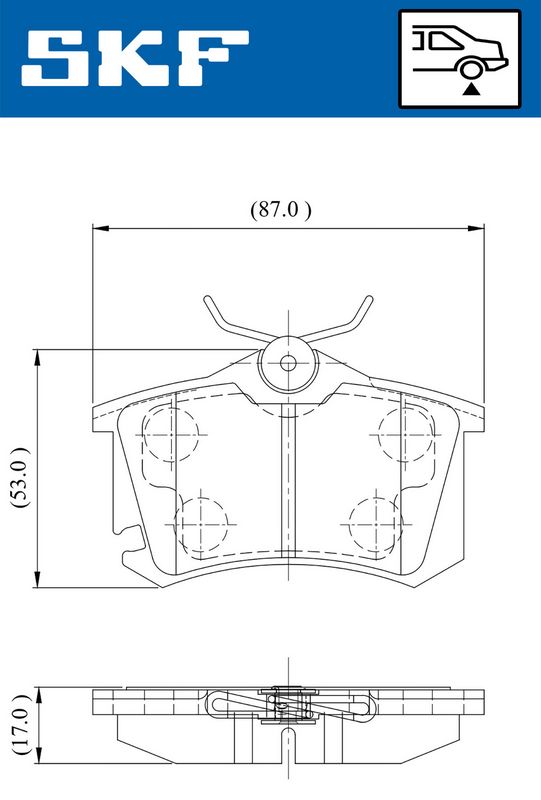 SKF VKBP 90440 E Brake Pad Set, disc brake