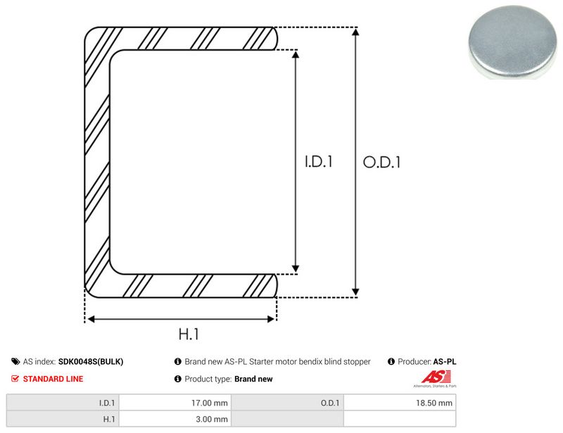 AS-PL SDK0048S(BULK) Repair Kit, starter