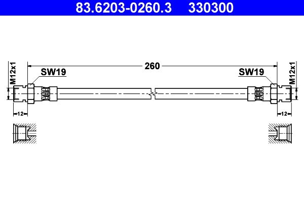 ATE fékcső 83.6203-0260.3