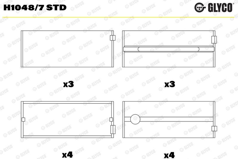 Product Kloķvārpstas gultnis GLYCO H1048/7 STD Image