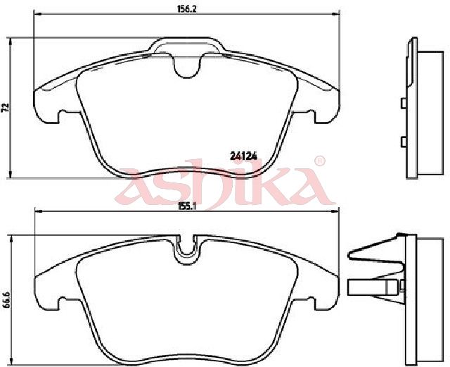 ASHIKA 50-00-0340 Brake Pad Set, disc brake
