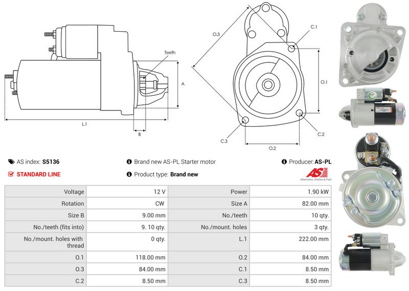 Starter, AS-PL S5136