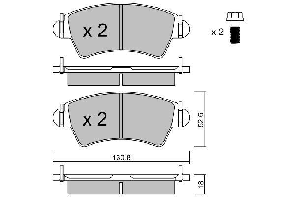 AISIN fékbetétkészlet, tárcsafék BPPE-1019