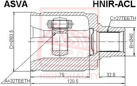 Привід передній правий АКПП HONDA CR-V 07-12 44305SWA900