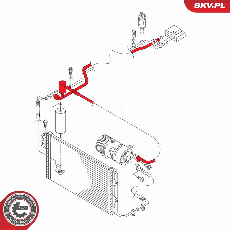 ESEN SKV 43SKV561 High/Low-pressure Line, air conditioning