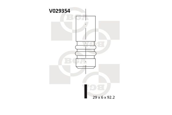 Випускний клапан, Bg Automotive V029354