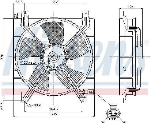 NISSENS 85353 Fan, engine cooling