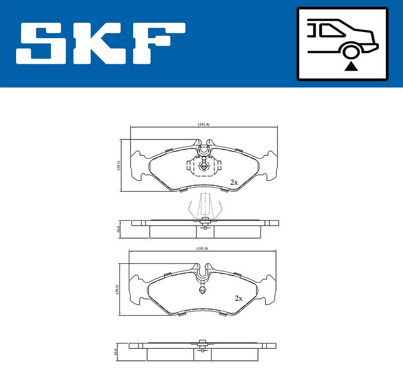 SKF VKBP 90485 Brake Pad Set, disc brake