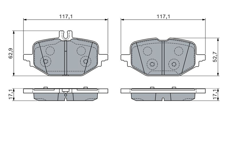 BOSCH fékbetétkészlet, tárcsafék 0 986 460 163