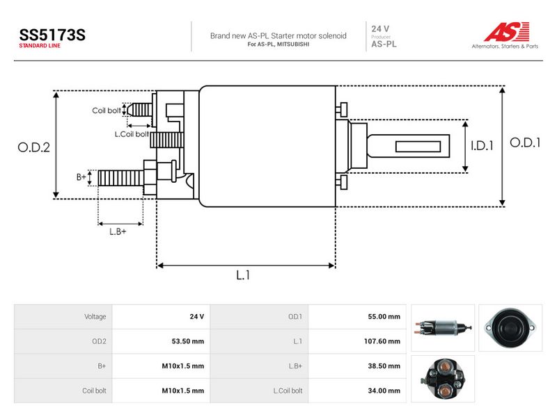 Magnetlülitus, starter, AS-PL SS5173S