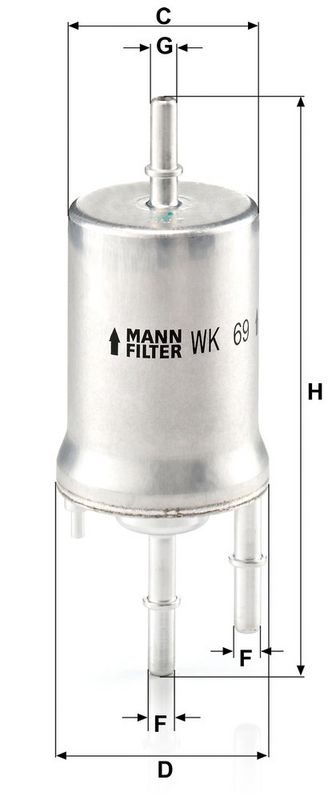 Kütusefilter, MANN-FILTER WK 69
