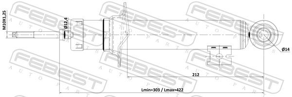 FEBEST 04110-002F Shock Absorber