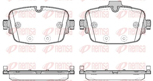 Комплект гальмівних накладок, дискове гальмо, Remsa 1739.00