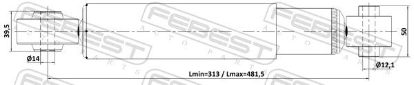FEBEST 01110-009R Shock Absorber
