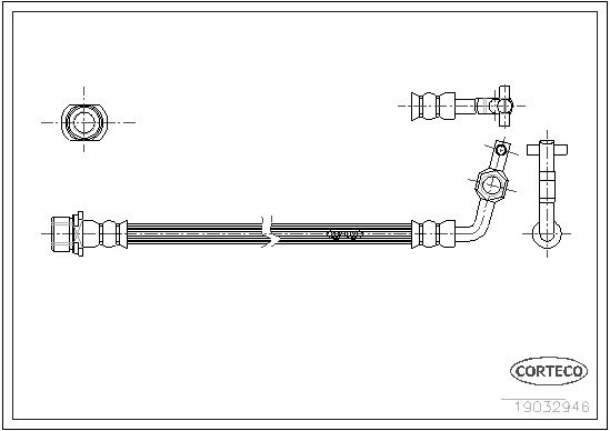 Гальмівний шланг, Corteco 19032946