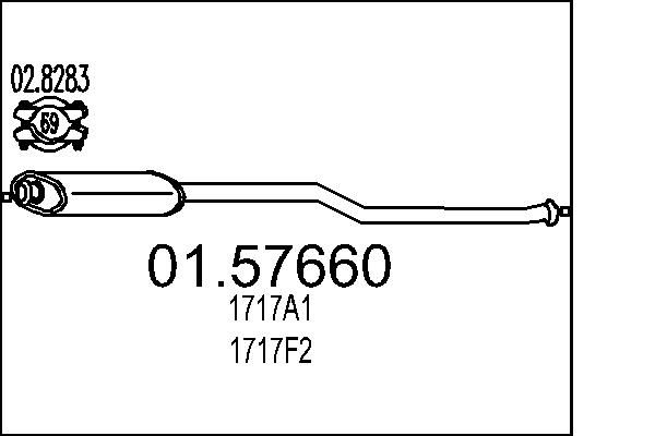 Проміжний глушник, Mts 01.57660