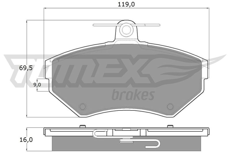 TOMEX Brakes fékbetétkészlet, tárcsafék TX 13-94