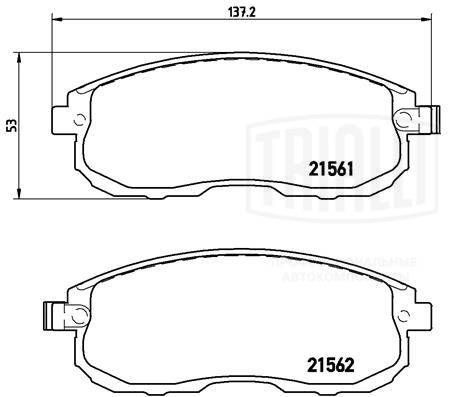 TRIALLI PF4308 Brake Pad Set, disc brake