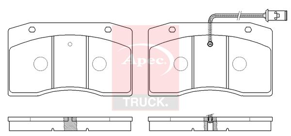 APEC Brake Pad Set, disc brake PAD29075
