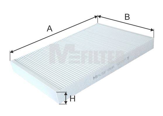 Фільтр, повітря у салоні, 30мм, фільтр пилку, Audi A4/A5/Q5/Q7 2.0-3.0 TDI 15-, Mfilter K9181