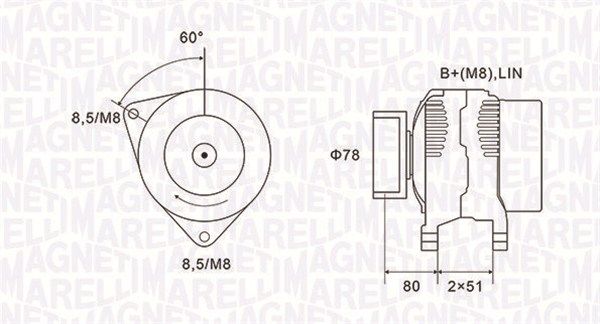 Генератор, Magneti Marelli 063731919010