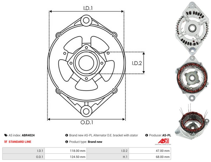 AS-PL ABR4024 Stator, alternator
