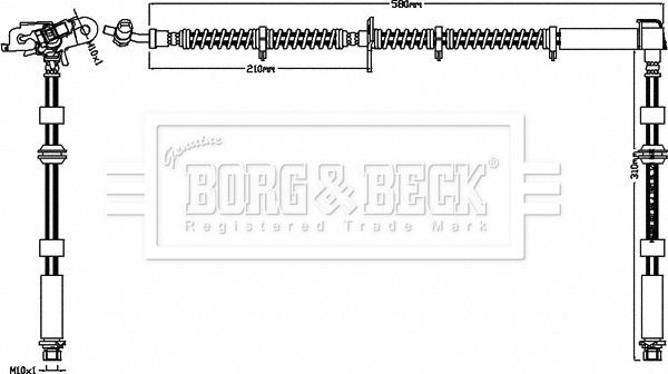 BORG & BECK fékcső BBH8016