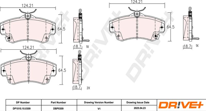 Set placute frana,frana disc DP1010.10.0309 Dr!ve+