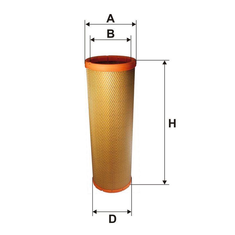 Luchtfilter (patroon) past: RVI KERAX, PREMIUM, PREMIUM 2  VOLVO FE, FE II D7E240-MIDR06.23.56B/43 02.96-