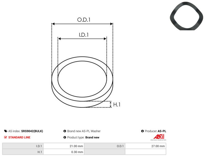 AS-PL SRS9042(BULK) Repair Set, alternator