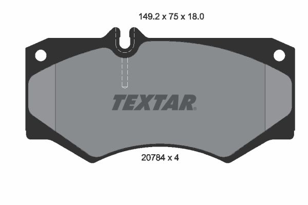 Комплект гальмівних накладок, дискове гальмо, Textar 2078401