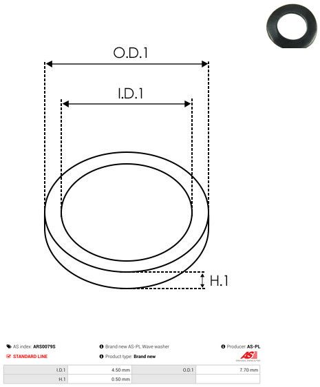 Remondikomplekt, generaator, AS-PL ARS0079S