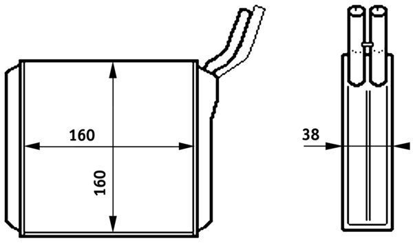 MAHLE Kachelradiateur, interieurverwarming AH 153 000S