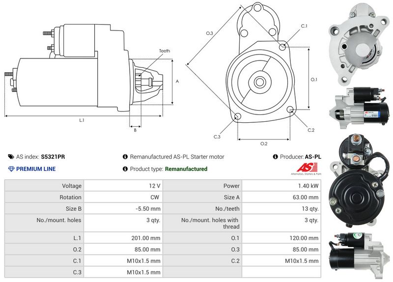 AS-PL S5321PR Starter