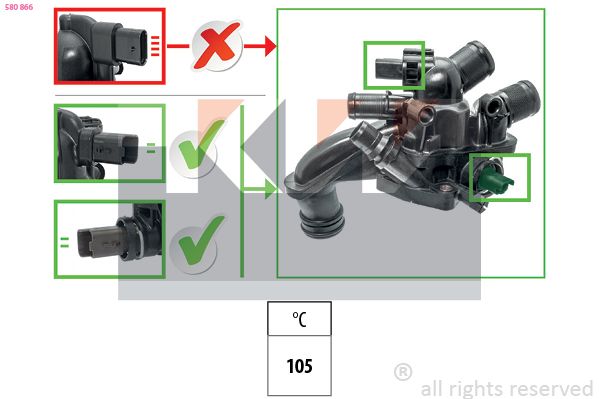 Термостат, охолоджувальна рідина, Kw 580866