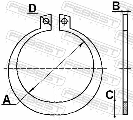 FEBEST CC-4-34X2-PCS5 Mounting Set, drive shaft bellow