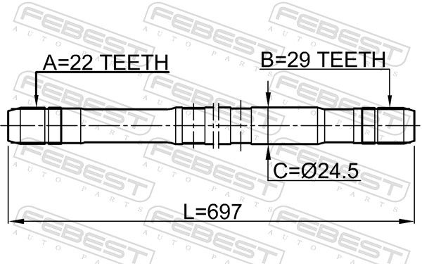 FEBEST 1112-NEXRH Drive Shaft