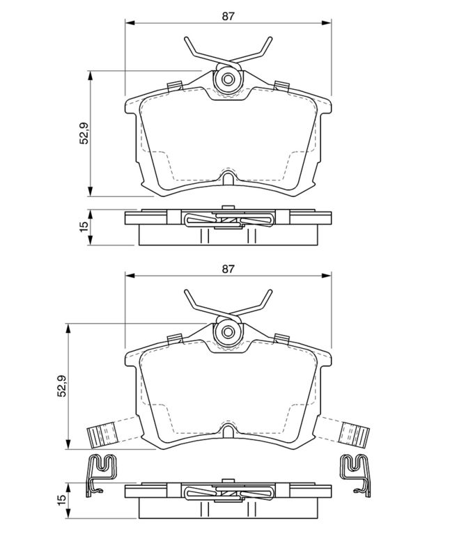 BOSCH Plaquettes de frein à disque 0 986 424 661