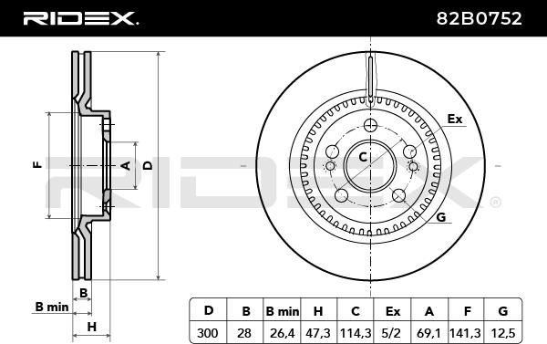 спирачен диск RIDEX