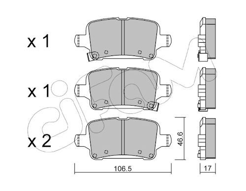 Set placute frana,frana disc 822-1116-0 CIFAM