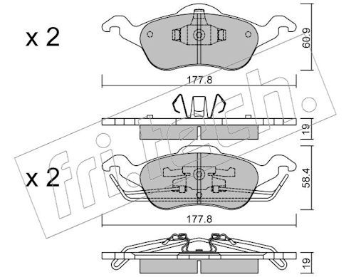 fri.tech. 300.0 Brake Pad Set, disc brake