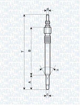 Свічка розжарювання, Magneti Marelli 062900057304