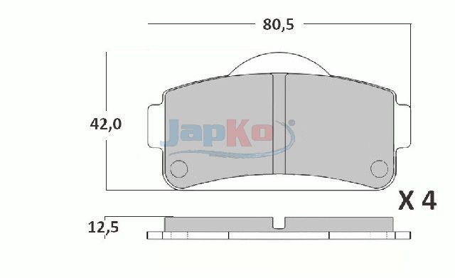 JAPKO 50MC03 Brake Pad Set, disc brake